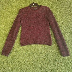 Romeo+Juliet Couture Women’s Sweater Small Burgundy Textured Knit Pullover‎ Soft